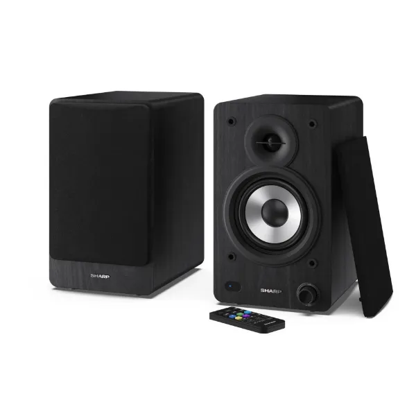 Sharp CP-SS30 BK Pair of Wireless Bookshelf Speakers - Black_main