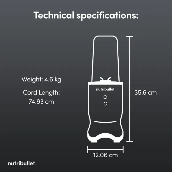 Nutribullet 02776 (NB-500) McLaren Mastercard F1 Team Ultra 1200 - Grey_specifications