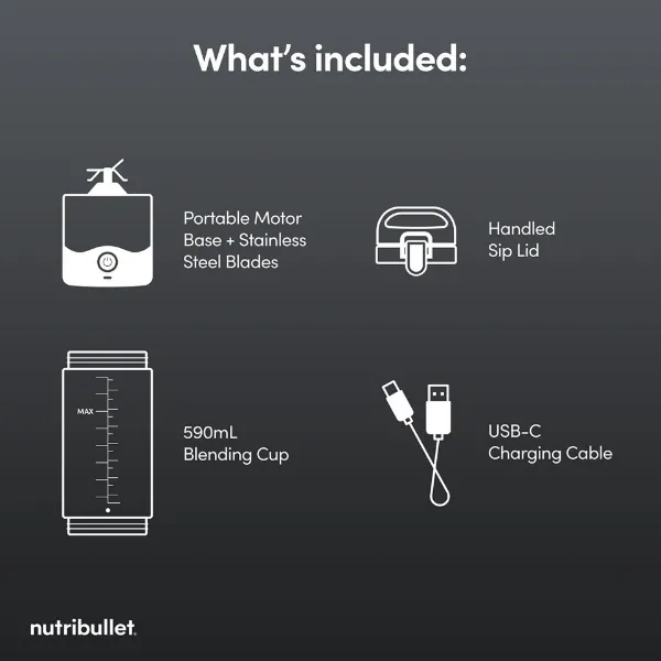 Nutribullet 02777 (NBG-200) McLaren Mastercard F1 Team Portable Blender - Grey_contents