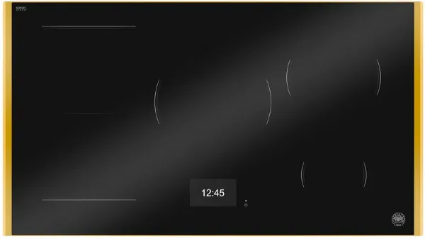 Bertazzoni P905I1M37GT Modern Series 90cm 5 Zone Induction Hob in Black with Gold Trim