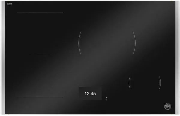Bertazzoni P784I1M37XT Modern Series 78cm 4 Zone Induction Hob in Black with Stainless Steel Trim