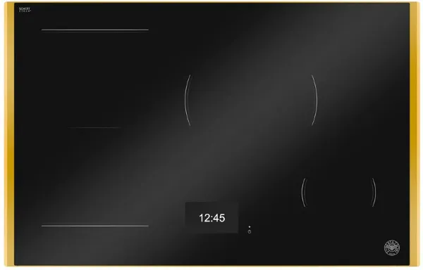 Bertazzoni P784I1M37GT Modern Series 78cm 4 Zone Induction Hob in Black with Gold Trim