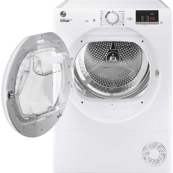 Hoover HLE C9DE-80 9kg Smart Condenser Tumble Dryer - White_open