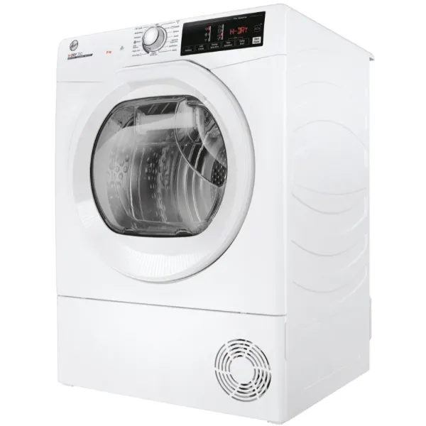 Hoover HRE C9TE-80 Condenser Tumble Dryer, 9kg, White, B Rated_side