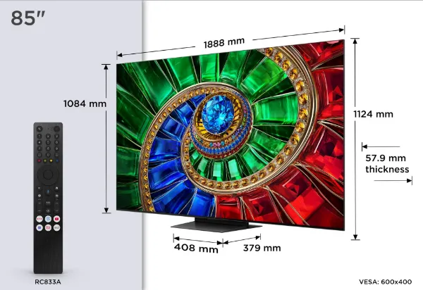 TCL 85RM7L-UK 85" 4K Ultra HD RGB MINI LED Google TV_dimensions
