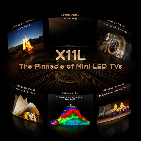 TCL 85X11L-UK 85" 4K Ultra HD SQD MINI LED Google TV_features