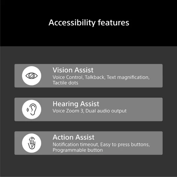 Sony K50S25M2PB.UKA 50" 4K BRAVIA 2 II Direct LED Google TV_accessibility