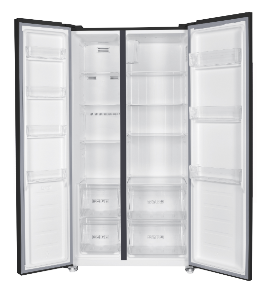 IKSBS442IX Side-by-Side Fridge Freezer – Inox_open