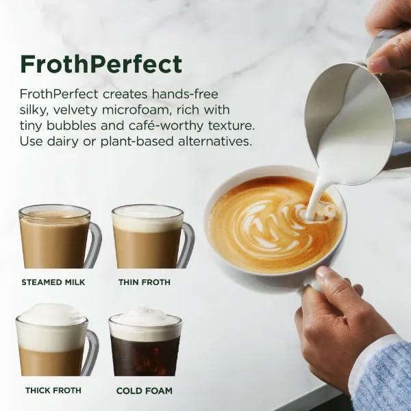 Ninja AE1001UK AutoBarista Coffee Machine - Black/ Stainless Steel_froth perfect