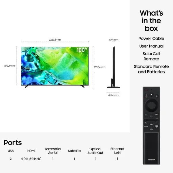 Samsung QE100QN80HUXXU 100" Neo QLED Vision AI Smart TV_contents