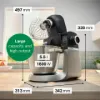 Bosch MUMS6ZM00G, Kitchen machine with scale Jet black matt_dimensions