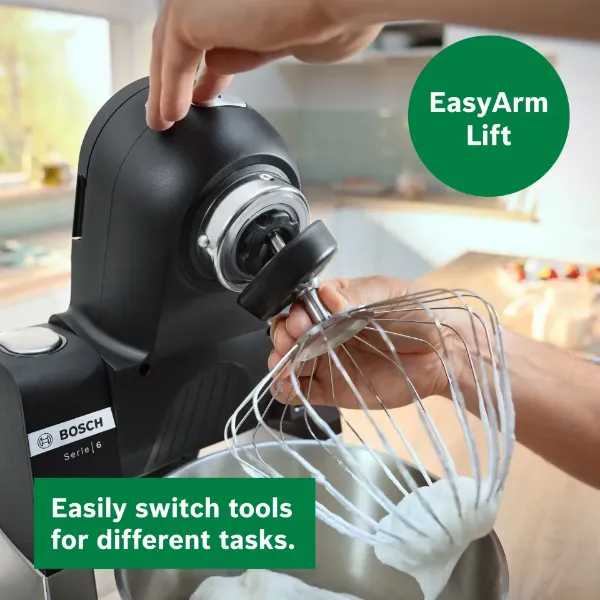 Bosch MUMS6ZM00G, Kitchen machine with scale Jet black matt_arm