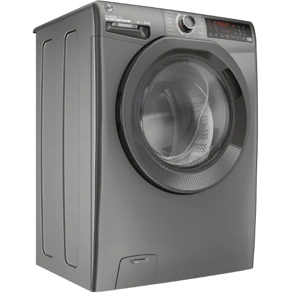 Hoover H3WPS486TMRR6-80 H-Wash 350 8kg 1400rpm A Rated Freestanding Washing Machine - Graphite_side