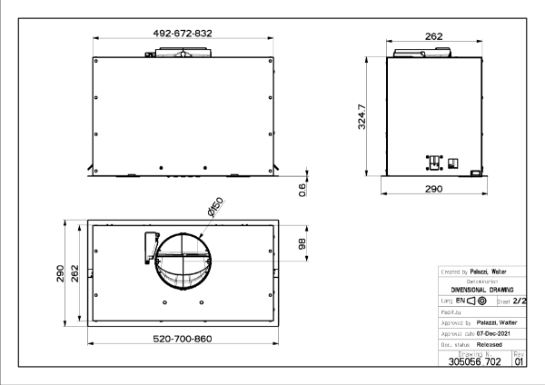 Faber Inca Lux 3.0 EVO X 70cm White Integrated Canopy Cooker Hood_diagram