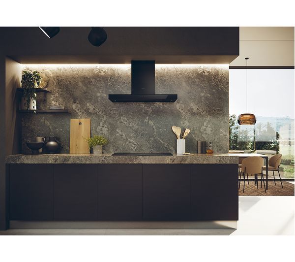 Haier HATS9CBS4B Chimney Cooker Hood - Black_wall