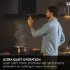 Haier HADG9CBS4BWIFI ID Link Cooker Hood - Wall Mounted - Black - 90cm_quiet