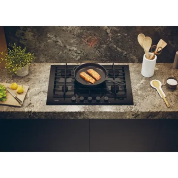Haier HAVG75TBBP Series 4 Gas on Glass Hob - Black - 5 Rings_main_view