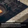 Haier HAVG75TBBP Series 4 Gas on Glass Hob - Black - 5 Rings_main_controls