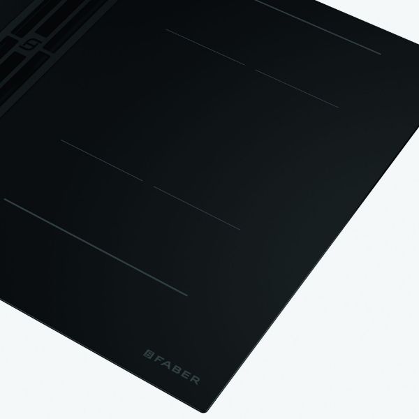 Faber Galileo Phantom F830 Recirculating Only Matt Black Venting Induction Hob_corner