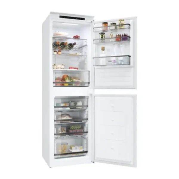 Haier HB50T618FMK Combi Integrated Fridge Freezer - White - 242L_side