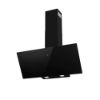 Faber Shadow 90cm Black Glass Wall Mounted Angled Cooker Hood_front