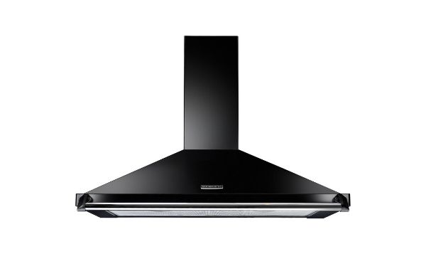 Rangemaster 134340 110cm Classic Chimney Cooker Hood in Black and Chrome - RCLAHDC110BL/C_main