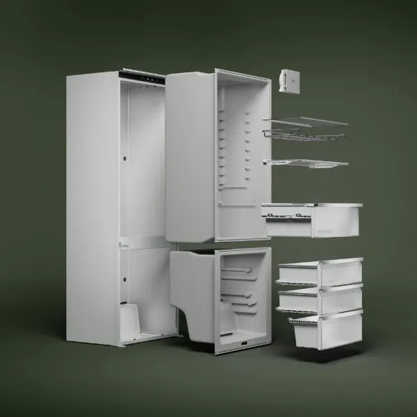 AEG NSC6L185ES 54.6cm 50/50 Built In Low Frost Fridge Freezer
