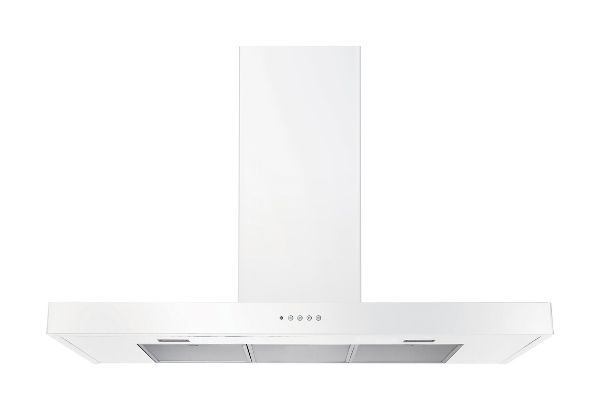 Rangemaster 134780 110cm Flat Cooker Hood in White and Chrome - UHDF110WH/_main
