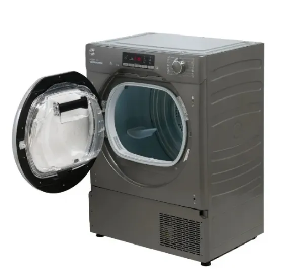 Hoover BATD H7A1TCER-80 - Anthracite & Chrome 7KG Integrated Heat Pump Tumble Dryer - WiFi Connected - A+ Energy Rating_side