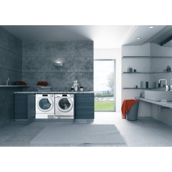 Hoover HBWS 48D1W4J-80 Integrated Washing Machine, 8kg, 1400 Spin, White, B Rated_view