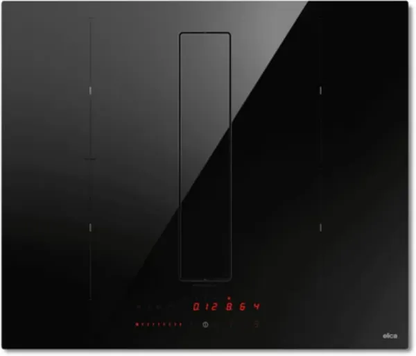 Elica NT-ALPHA-B-60BA 60cm Wide Venting Hob - Black - A Rated_main