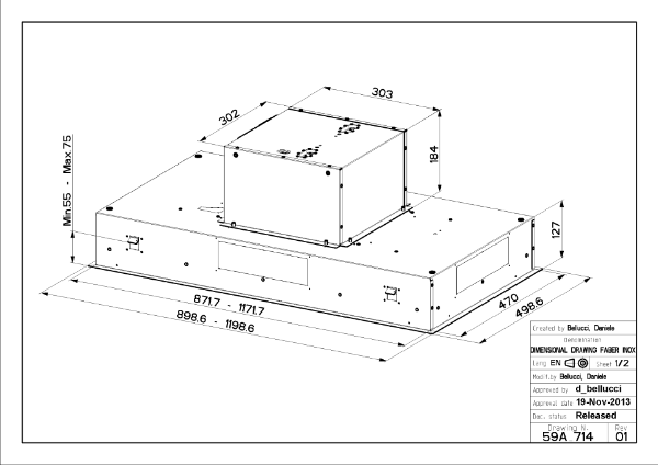 Faber Heaven 2.0 EV8+ KL Stainless Steel 90cm Ceiling Cooker Hood_diagram