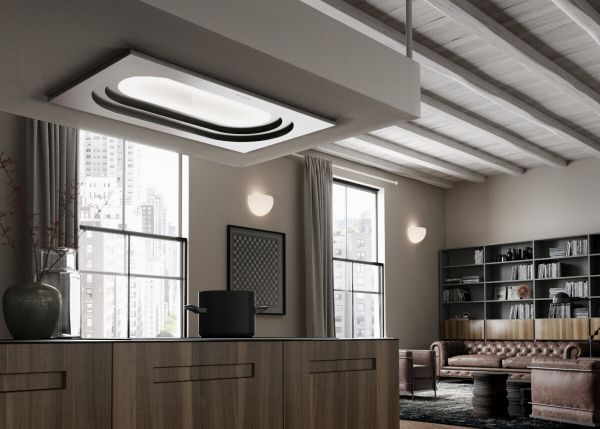 Pantheon IX A90 White Matt 90cm Ceiling Cooker Hood_installed
