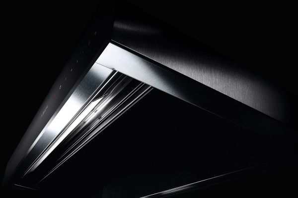 Faber Fabula Plus EV8+ BK A90 90cm Black/Stainless Steel Downdraft Cooker Hood_corner