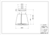 Faber Beat Black Matt 45cm Island Cooker Hood_dimensions