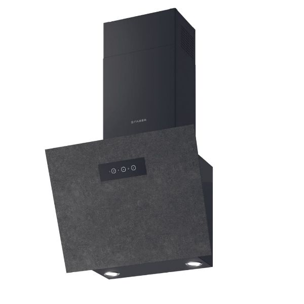 Faber Grexia NG GRES A60 Dark Grey Stoneware/ Black 60cm Wall Mounted Cooker Hood_front