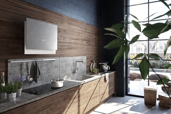 Faber Talika A80 Cross Titanium 80cm Wall Design Cooker Hood_installed