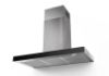 Faber Stilo Glass Smart A90 Stainless Steel/Black Glass 90cm Wall Mounted Cooker Hood_front