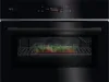 AEG GK7NK62FB 59.5cm Compact Combi Microwave Oven - Gloss Black with Steel Trim