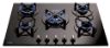 CDA HVG721BL 5 Zone Gas on Glass Hob_Angled View