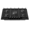 CDA HVG731MB 70cm 5 Zone Gas on Glass Hob_Angled View