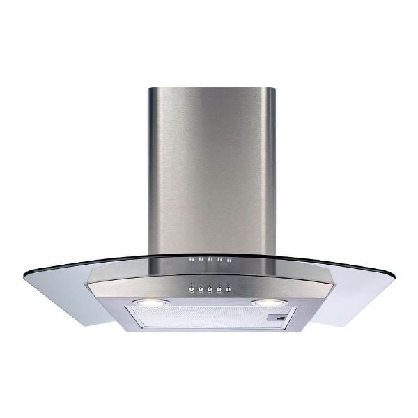 CDA ECP62SS Curved Glass Cooker Hood_Front View