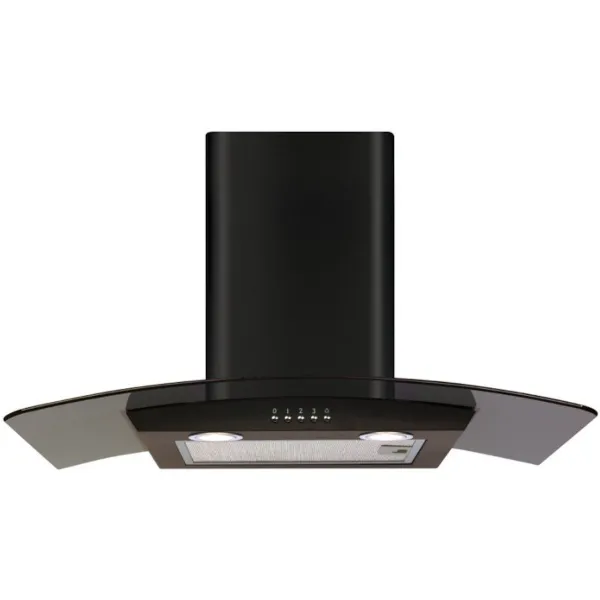 CDA ECP72BL Curved Glass Cooker Hood_Front View