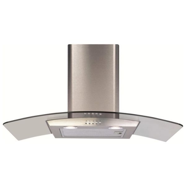 CDA ECP82SS Curved Glass Cooker Hood_Front View