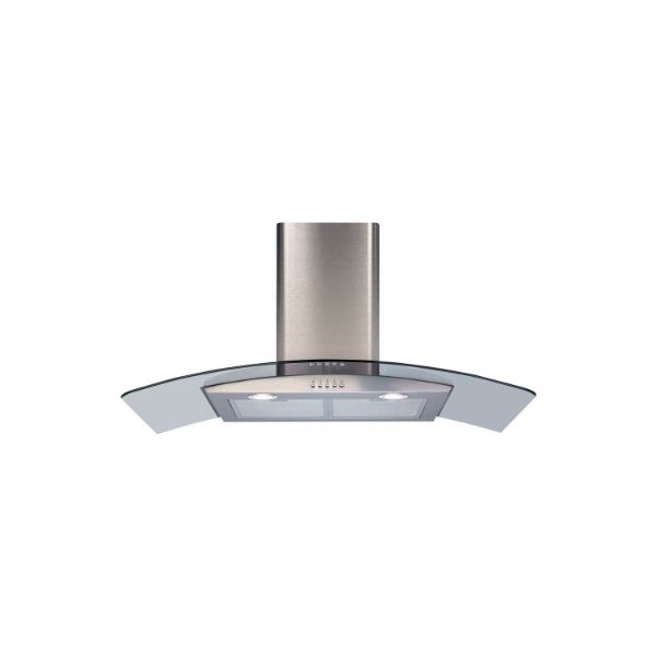 CDA ECP92SS Curved Glass Cooker Hood_Front View