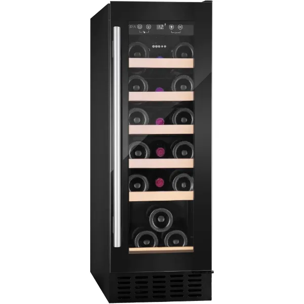 CDA CFWC304BL 30cm Freestanding Undercounter Single Zone Wine Cooler_Angled View