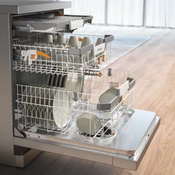 Miele G7600SC Standard Freestanding Dishwasher - Clean Steel - A Rated_open