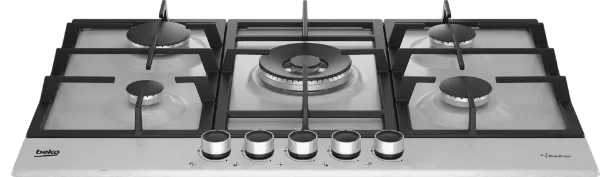 Beko HIAW75225SXE 75cm Gas Hob with Front Knob Controls - Stainless Steel_front