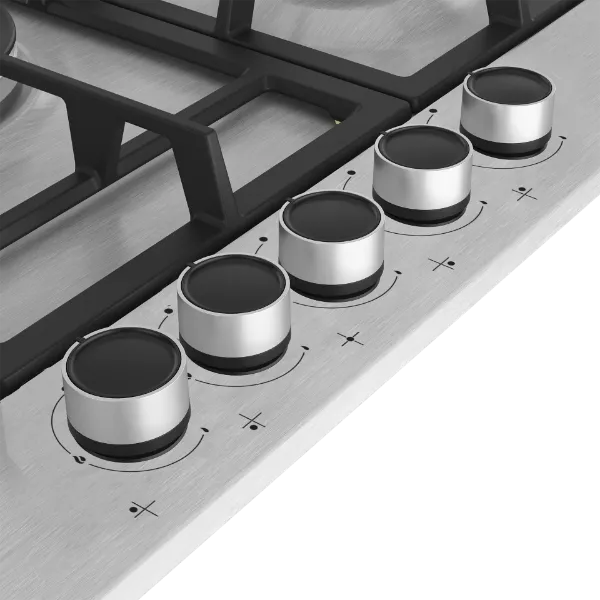 Beko HIAW75225SXE 75cm Gas Hob with Front Knob Controls - Stainless Steel_dials
