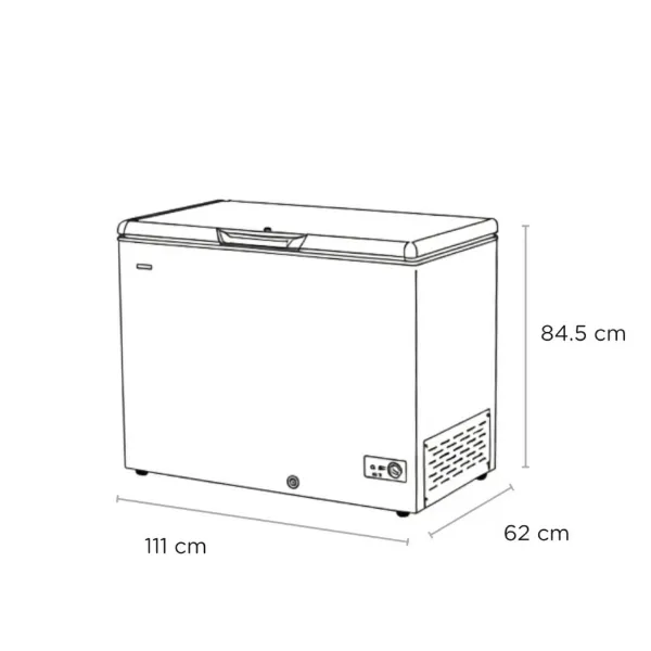 Sensis RFCHT01F300EW 111cm Chest Freezer - White_dimensions